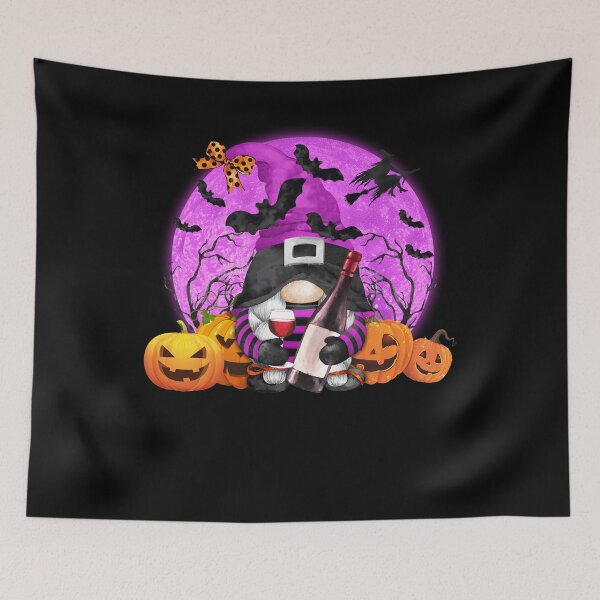 Item preview, Wine Gnome Halloween Pumpkin spooky scary funny cute designed and sold by beckadamr.