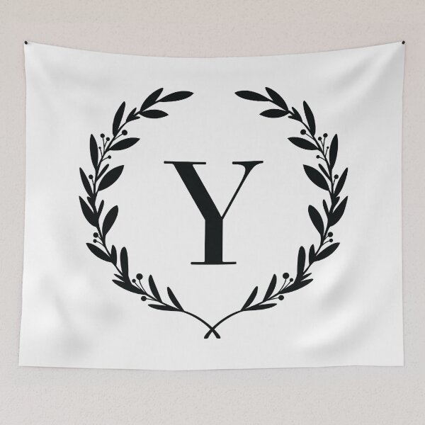 Item preview, Letter Y, Laurel wreath monogram Y, Initial Y, Laurel frame with letter Y designed and sold by KateBilous.