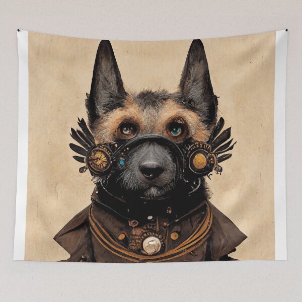 Item preview, German Shepherd Army Illustration designed and sold by SaturnFoxArt.