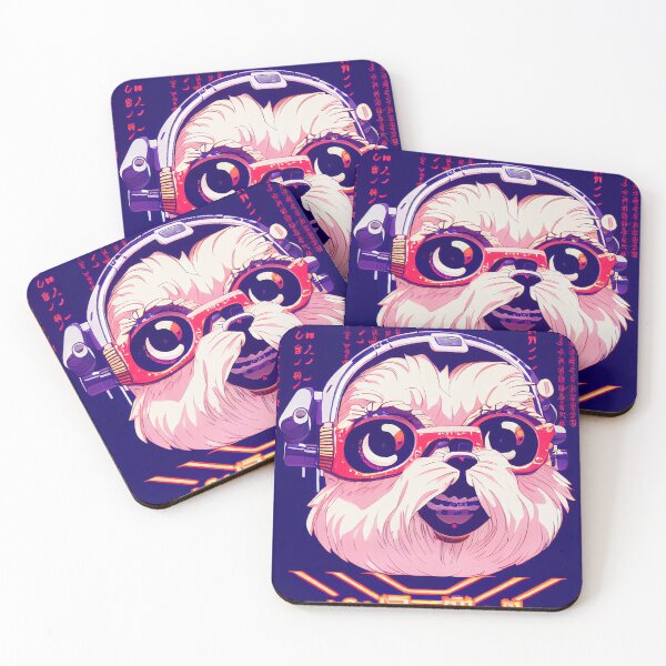 Item preview, Cutest Shi tzu as anime retrowave designed and sold by Studiowatermars.