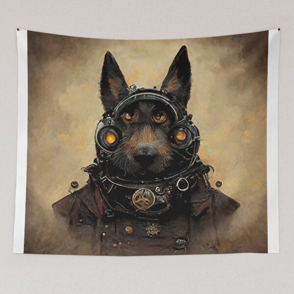 Item preview, Android German Shepherd Army Streetwear Illustration designed and sold by SaturnFoxArt.