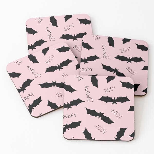 Item preview, Pink & Black Halloween Spooky Bats designed and sold by ZoeChapman.
