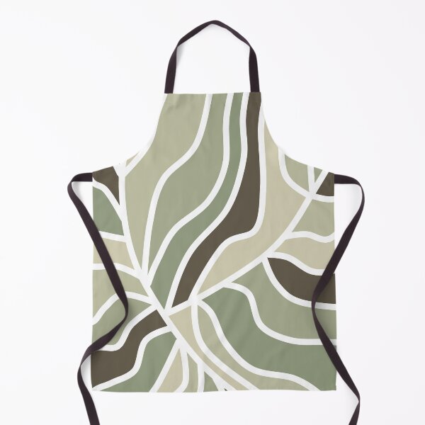Item preview, Boho Sage Green Leaf Line Art Pattern designed and sold by Deutschic.