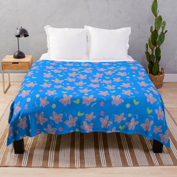 Item preview, Mini meadow flowers with blue background . designed and sold by LynseysArtShop.
