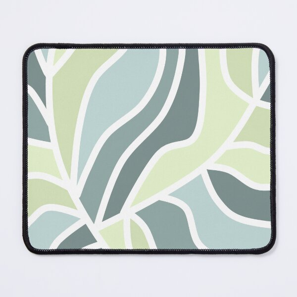 Item preview, Boho Sage Green  and Light Blue Leaf Line Art  designed and sold by Deutschic.