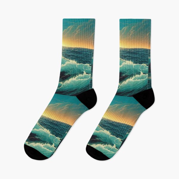 Item preview, Waved Sea Sunset designed and sold by Bratak.