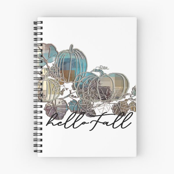 Item preview, Sabrina Farmer Art - Fall Pumpkins - Hello Fall Aqua Gold Plum  designed and sold by sabrinart42.