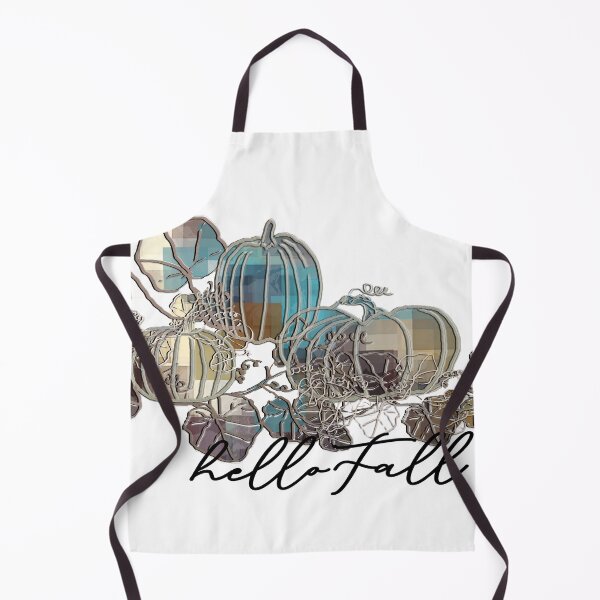 Item preview, Sabrina Farmer Art - Fall Pumpkins - Hello Fall Aqua Gold Plum  designed and sold by sabrinart42.