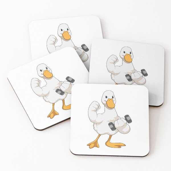 Item preview, Duck at Bodybuilding with Dumbbell designed and sold by Snabdesign84.