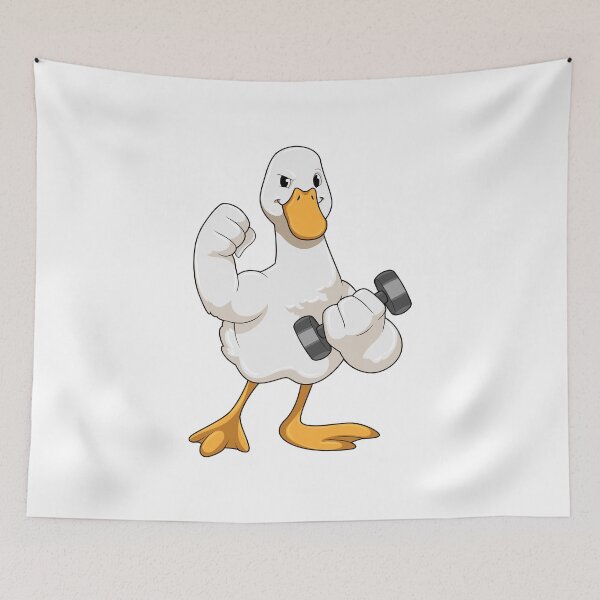 Item preview, Duck at Bodybuilding with Dumbbell designed and sold by Snabdesign84.