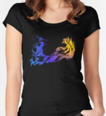 Final Fantasy X - Coloured Logo Women's Fitted Scoop T-Shirt