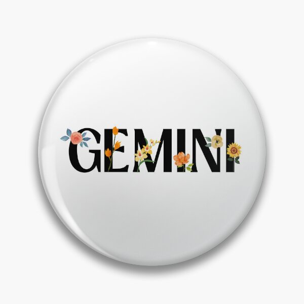 Item preview, Flowery Gemini Zodiac Sign designed and sold by Hellofriendco.