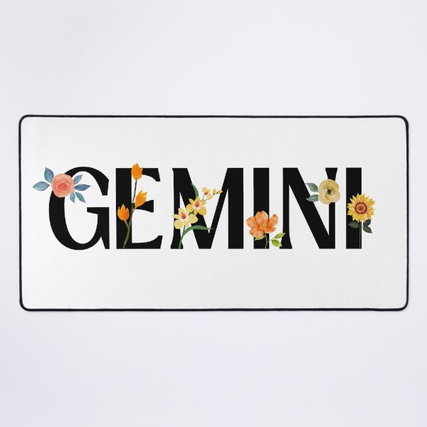 Item preview, Flowery Gemini Zodiac Sign designed and sold by Hellofriendco.