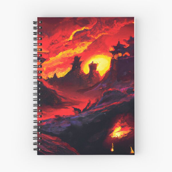 Item preview, Hellscape - Fiery Hell Landscape - AI Generated Art designed and sold by Vault256.
