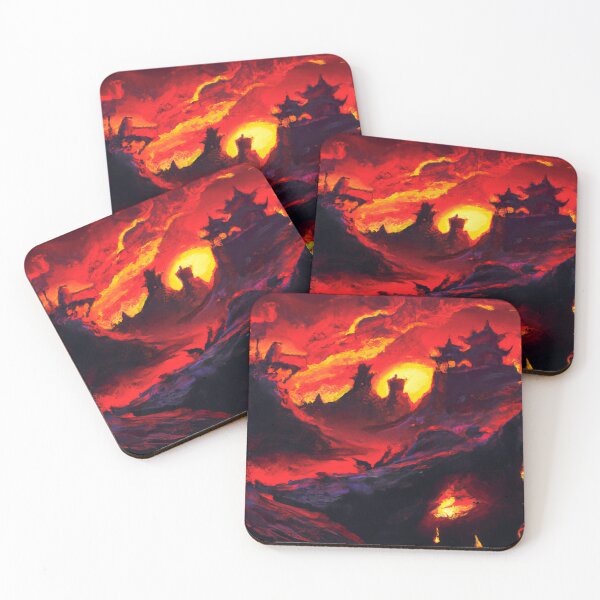 Item preview, Hellscape - Fiery Hell Landscape - AI Generated Art designed and sold by Vault256.