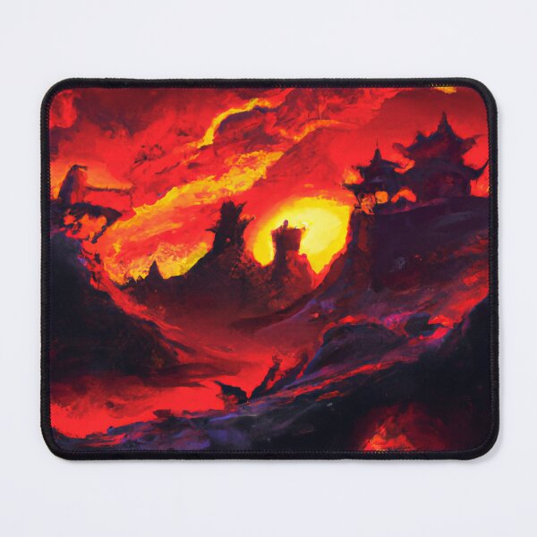 Item preview, Hellscape - Fiery Hell Landscape - AI Generated Art designed and sold by Vault256.