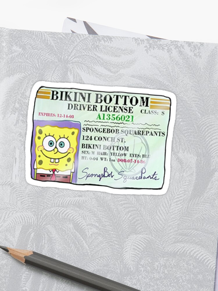 Spongebob Squarepants Patrick Star Drivers License Novelty Boating