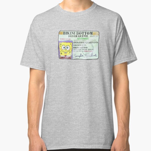 Spongebob Squarepants Driver's License Classic T-Shirt