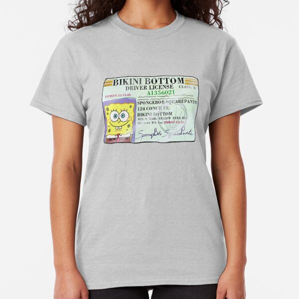 Spongebob Squarepants Driver's License Classic T-Shirt