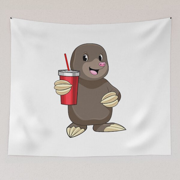 Item preview, Mole with Drinking mug designed and sold by Snabdesign84.