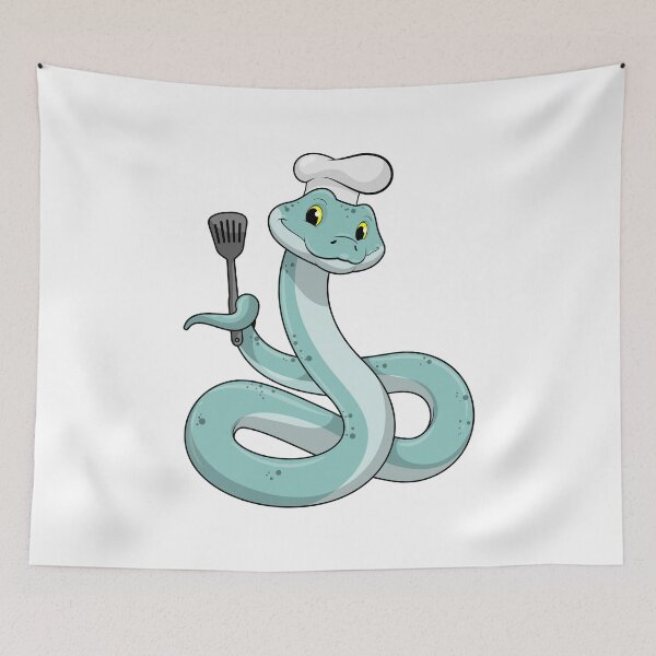 Item preview, Snake as Cook with Chef hat designed and sold by Snabdesign84.