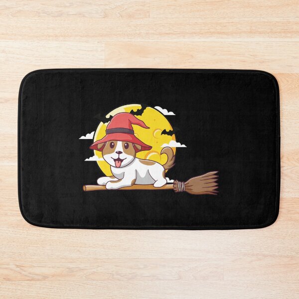 Item preview, Dog Flying On A Broom Halloween Graphic Design designed and sold by zoripet Store.