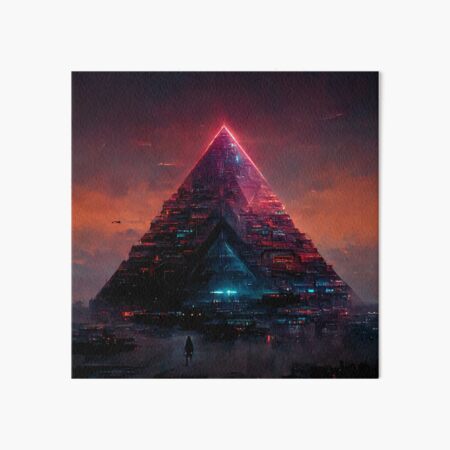 Item preview, Cyberpunk-Alien-Pyramide - KI-generierte Kunst designed and sold by Vault256.