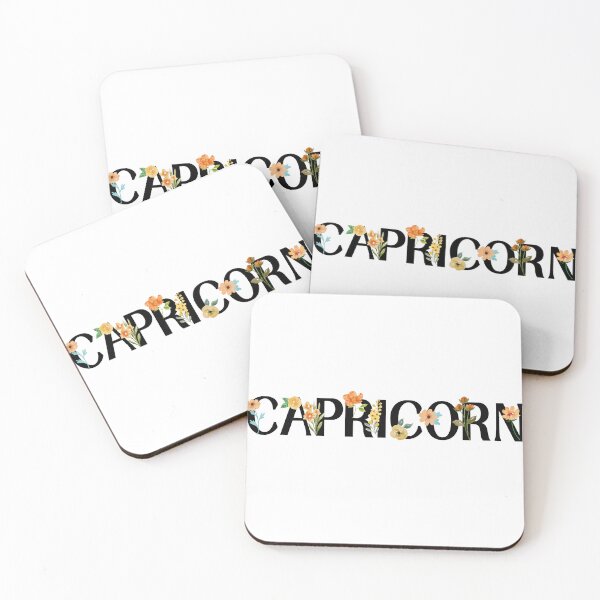 Item preview, Flowery Capricorn Zodiac Signs designed and sold by Hellofriendco.