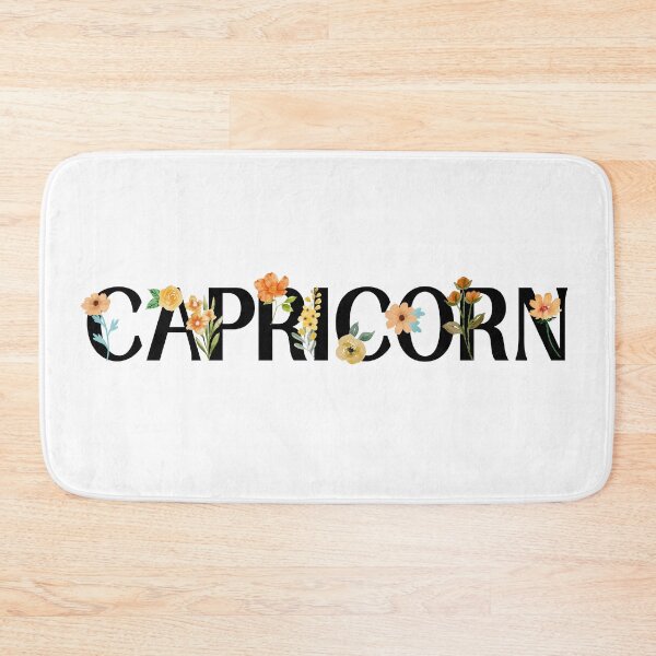 Aperçu de l'œuvre Signes du zodiaque fleuris du Capricorne créée et vendue par Hellofriendco.