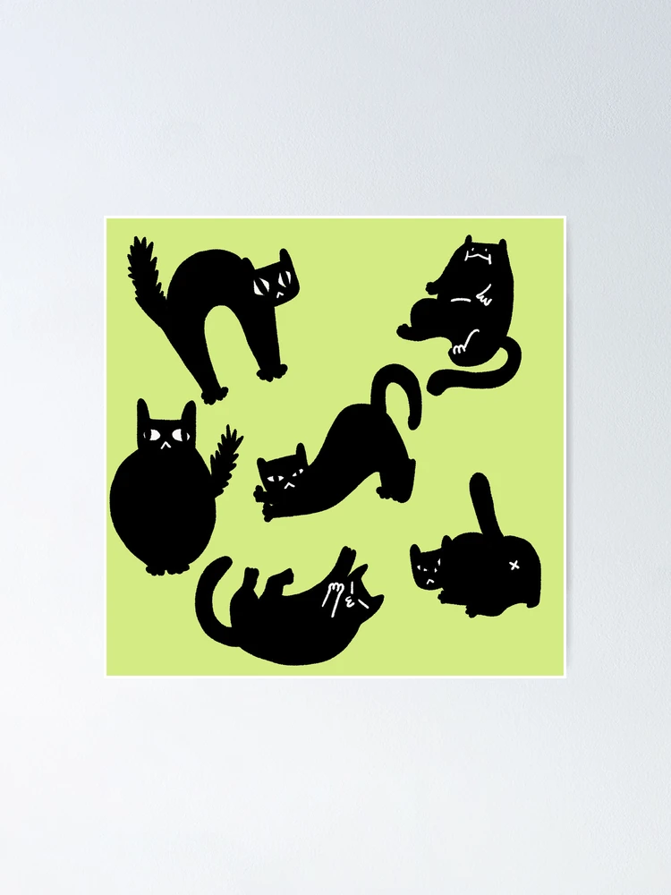 Thumbnail 1 of 3, Poster, Black cat designed and sold by Childish by Design.