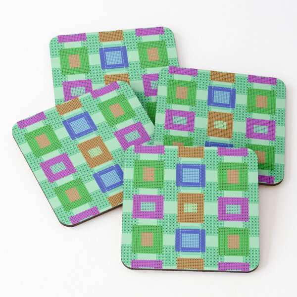 Item preview, Colorful Squares Grids Patchwork Seamless Pattern designed and sold by S4Graphics.