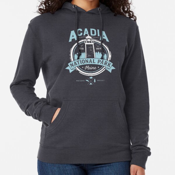 Acadia National Park Maine Vintage T Shirt Men Women Lightweight Hoodie