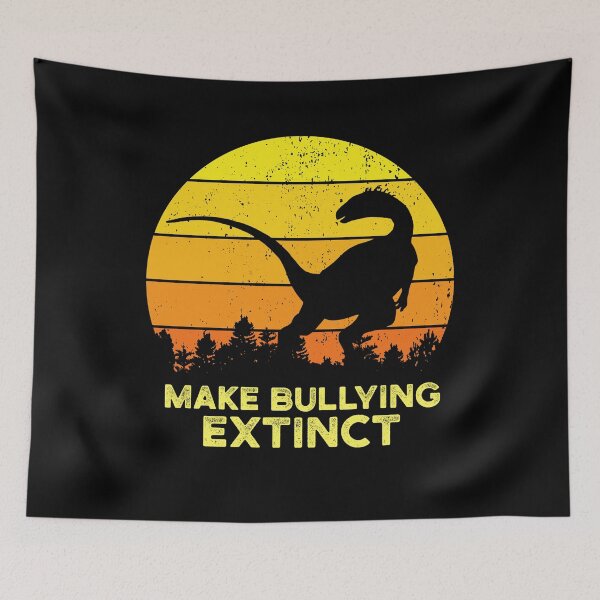 Item preview, Make Bullying Extinct, Retro Sunset We Wear Orange For Unity Day, Dinosaur  designed and sold by CHday.