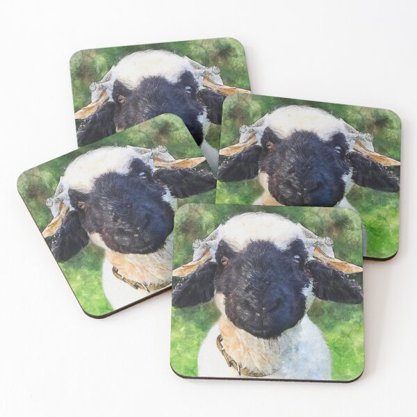 Item preview, Swiss Valais Blacknose Sheep, Cute farm animal, Walliser Schwarznasenschaf, Fluffy sheep designed and sold by Paintcorner.
