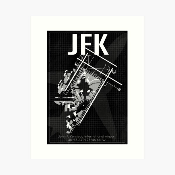 Item preview, John F. Kennedy International Airport Map Design designed and sold by avionbubble.