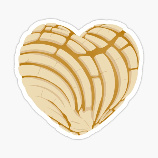 Vista previa del artículo con la obra «Concha de corazón de vainilla», diseñado y vendido por STrev-Stickers.