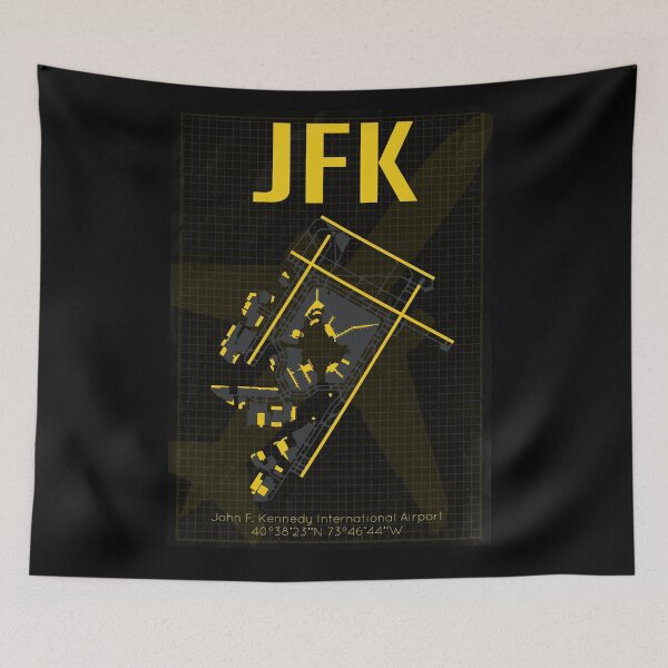 Item preview, John F. Kennedy International Airport Map Design designed and sold by avionbubble.