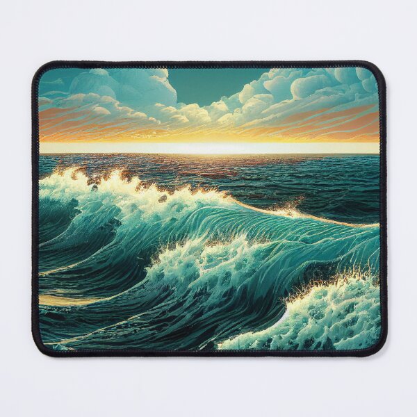 Item preview, Waved Sea Sunset designed and sold by Bratak.