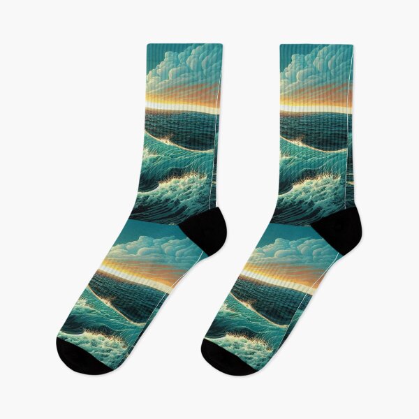 Item preview, Waved Sea Sunset designed and sold by Bratak.