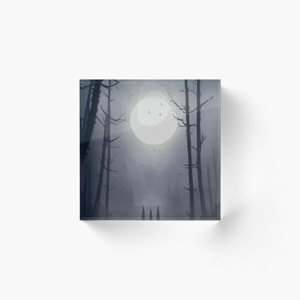 Item preview, The Moon in the Haunted Sky Digital Art Print designed and sold by coolnessgod.
