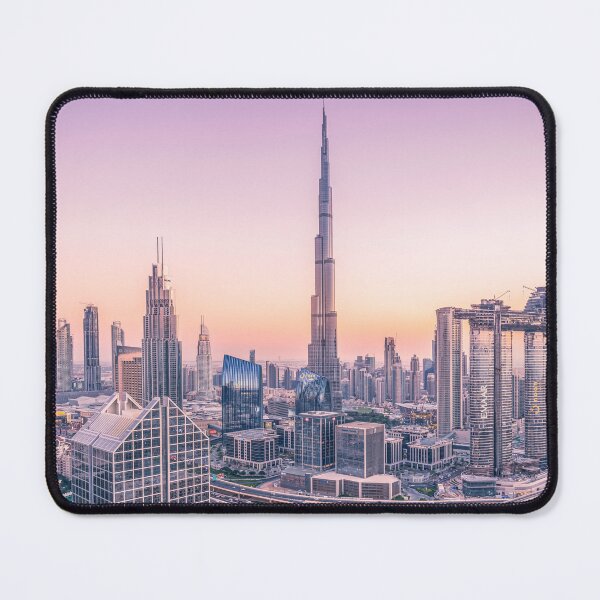 Item preview, Dubai, United Arab Emirates, City Skyline, Purple Sunset designed and sold by newburyboutique.