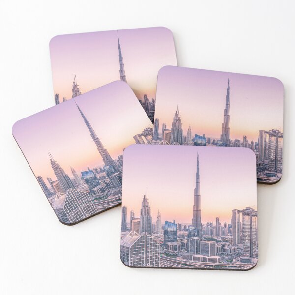 Item preview, Dubai, United Arab Emirates, City Skyline, Purple Sunset designed and sold by newburyboutique.