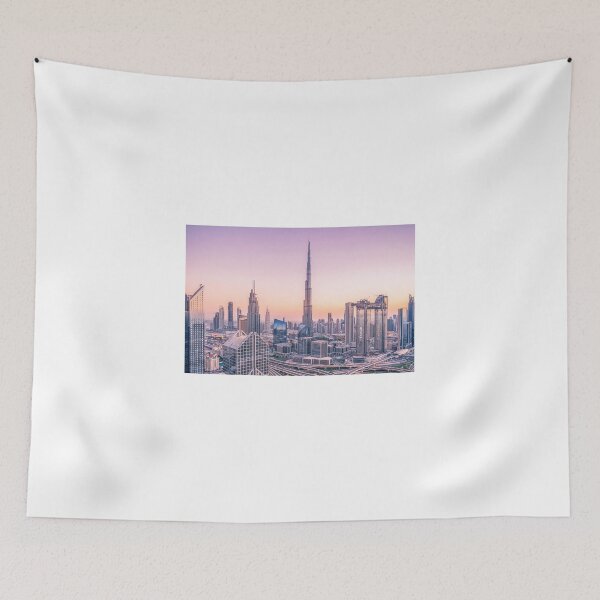 Item preview, Dubai, United Arab Emirates, City Skyline, Purple Sunset designed and sold by newburyboutique.