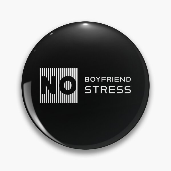 Item preview, No Boy Friend No Stress Funny Text Art designed and sold by RiyonArts.