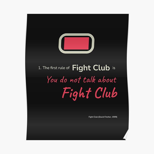 Fight Club Quote Posters for Sale | Redbubble