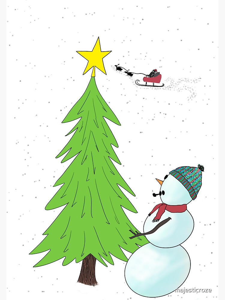 "Snowman's Christmas" Sticker for Sale by majesticroze Redbubble