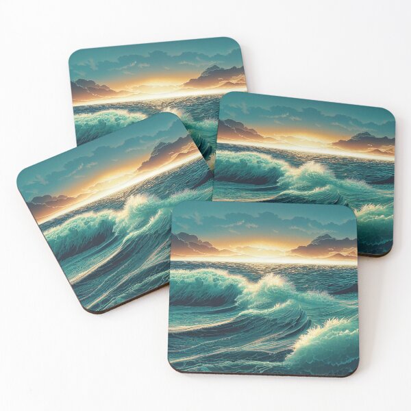 Item preview, Waved Sea Sunset designed and sold by Bratak.