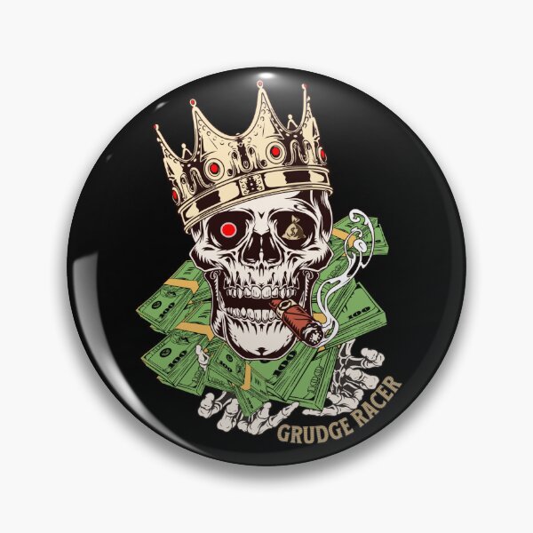 Item preview, King Grudge Racer Skull Driver Racing Drag Racing Gamble Street Race Bet Money Motorsports Race Track designed and sold by CarantinedChaos.