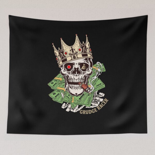 Item preview, King Grudge Racer Skull Driver Racing Drag Racing Gamble Street Race Bet Money Motorsports Race Track designed and sold by CarantinedChaos.