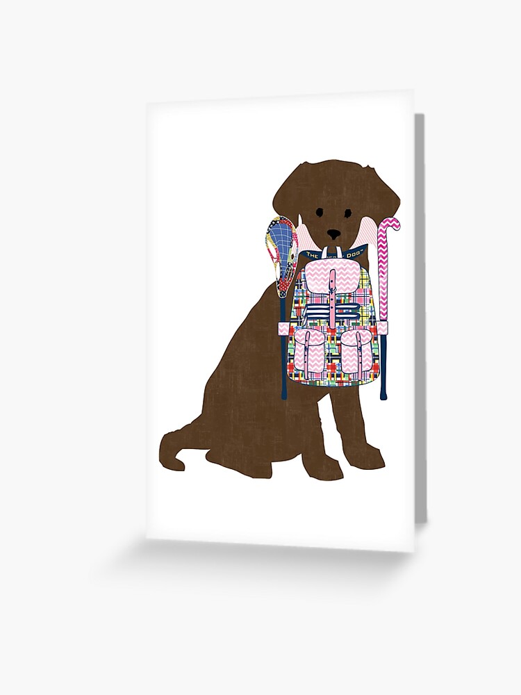 Preppy Chocolate Lab Lacrosse Dog Sticker for Sale by emrdesigns